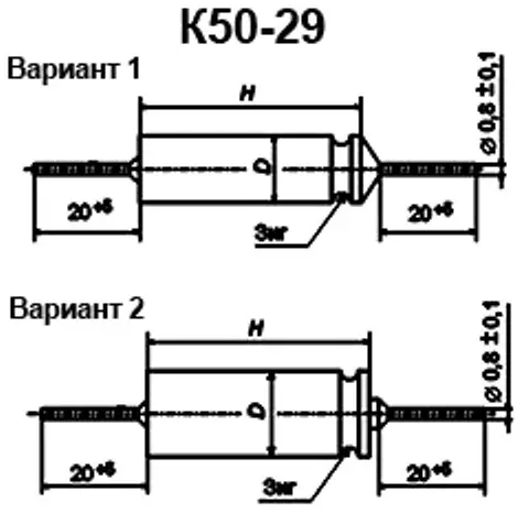 К50-29 100в 10 мкф фото 3
