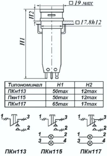 ПКН115-3б/жВ переключатель фото 3