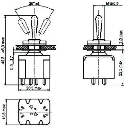 ПТ6-11В тумблер фото 3