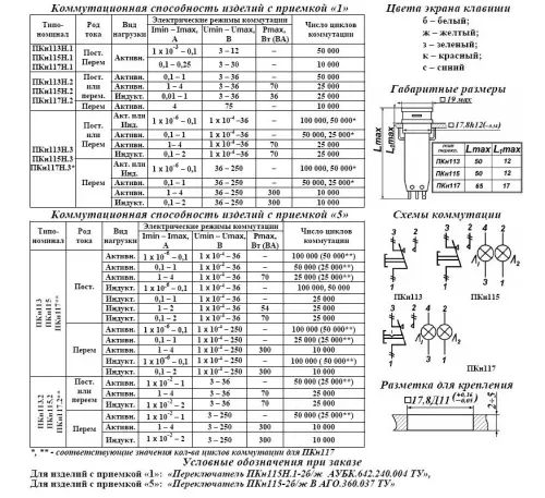 ПКН115-1сВ переключатель фото 4