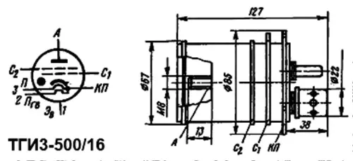 ТГИ3-500/16 тиратрон импульсный модуляторный фото 2