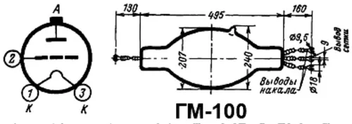 ГМ-100 радиолампа фото 3 ГМ-100 радиолампа фото 3