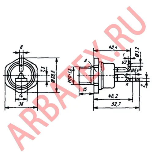 Т15-80-7-12 тиристор фото 3